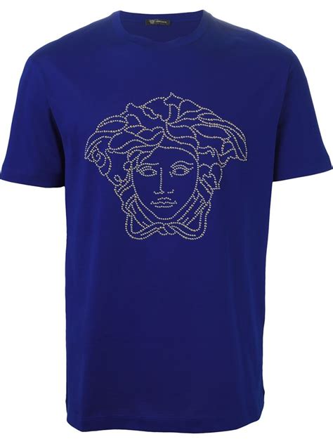 versace t shirt light blue|versace t shirt medusa.